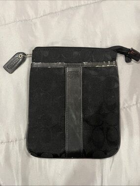 Coach Black Signature Canvas Toiletry Pouch